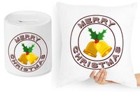 Na Święta Zestaw Poduszka + Skarbonka Prezent Z Nadrukiem Ze Zdjęciem