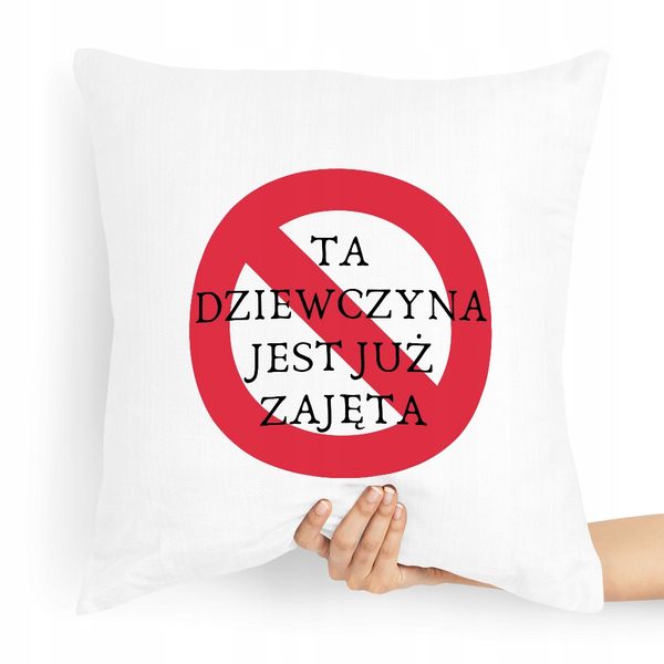 Poduszka Dla Dziewczyny Ta Dziewczyna Jest Zajęta Z Nadrukiem Ze Zdjęciem zdjęcie 1