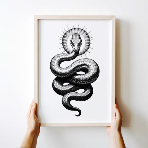 Plakat ilustracja tatuaż 30x40 cm na Arena.pl