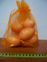 jajka 6szt. w worku / brokat mix kolorów  | SHE9C564-5