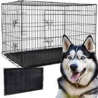 KLATKA METALOWA KENNELOWA DLA PSA ZWIERZĄT TRANSPORTER KOJEC 74x122x80