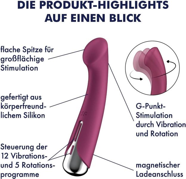 Satisfyer Spinning G-Spot 1 Red zdjęcie 3