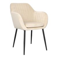 Krzesło Emilia Velvet sand /black tapicerowane