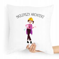 Poduszka Prezent Dla Najlepszego Architekta Z Nadrukiem Ze Zdjęciem
