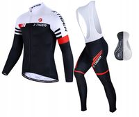 Długi Strój Rowerowy Komplet Kolarski Męski Elastyczny Wiosenny Szelki 5XL