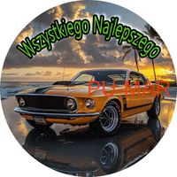 Opłatek na tort Mustang Ford Auto Samochód Logo Fura