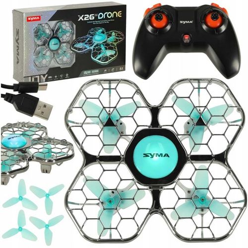 DRON RC SYMA X26 PRO - AKROBACJE LED WIFI ZAWIS - UNIKA PRZESZKODY DUŻY AKU na Arena.pl