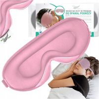 OPASKA NA OCZY DO SPANIA 3D MASKA ZACIEMNIAJĄCA REGULOWANA JAKOŚĆ PREMIUM