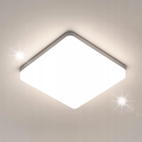 LAMPA SUFITOWA PLAFON LED KWADRAT BIAŁA NOWOCZESNY 48W 4000K 5760LM 30CM