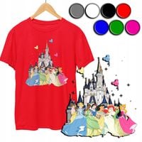 KOSZULKA DZIECIĘCA T-SHIRT Z NADRUKIEM - KSIĘŻCZNIKI DISNEYA - L 146-152