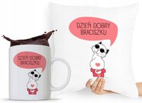 Zestaw Poduszka + Kubek Prezent Brata Braciszka Z Nadrukiem Ze Zdjęciem