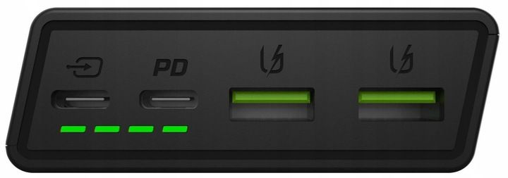 POWERBANK GREEN CELL DUŻA POJEMNOŚĆ 20000 mAh CZARNY 18W SZYBKIE ŁADOWANIE zdjęcie 3