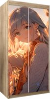 Naklejka samoprzylepna okleina na szafę na wymiar KOBIETA DZIEWCZYNA ANIME