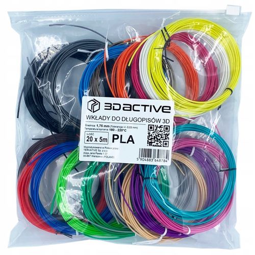 WKŁADY DO DŁUGOPISU DRUKARKA 3d DŁUGOPIS PEN DLA DZIECI 100 m 20x5m na Arena.pl