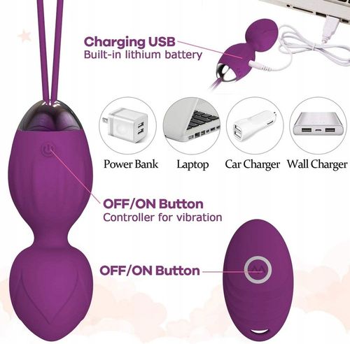 KULKI GEJSZY Z PILOTEM MASAŻ 10 TRYBÓW WIBRACJI WODOODPORNE na Arena.pl