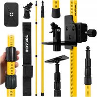 TYCZKA ROZPOROWA DO LASERA 3M DRĄŻEK POZIOMICY STATYW Z PODZIAŁKĄ +