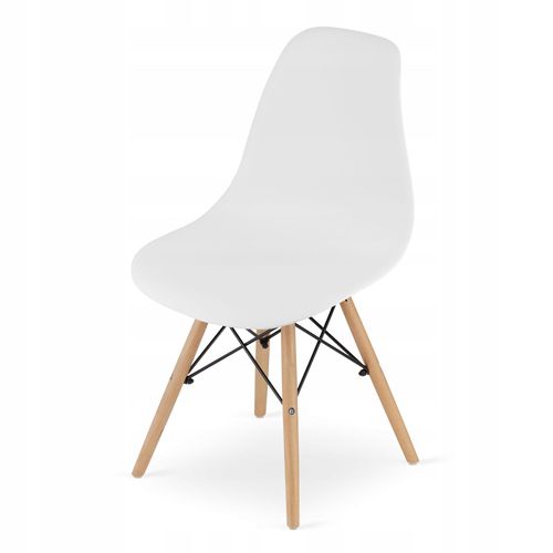 Zestaw stół prostokątny 120x80 dąb sonoma + 4 krzesła OSAKA białe na Arena.pl