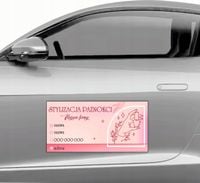 MAGNES na samochód MATA MAGNETYCZNA REKLAMOWA 30x60 STYLIZACJA PAZNOKCI
