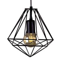 Wisząca LAMPA druciana Marko K-4018 Kaja industrialna OPRAWA metalowa klatka zwis czarny