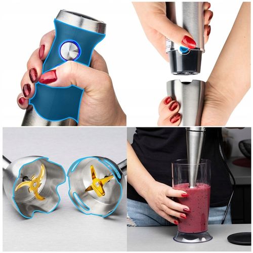 8w1 Blender ręczny Wielofunkcyjny Yoer +Tytanowe ostrza 1500W +14 ELEMENTÓW na Arena.pl