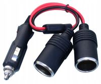 Gniazdo zapalniczki podwójne rozgałęziacz do samochodu auta kampera 12V 24V