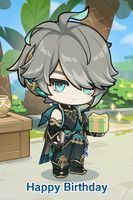 Pocztówka urodzinowa Genshin Impact