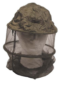 Moskitiera na głowę, przeciwdeszczowa, oliv