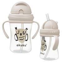 AKUKU Bidon z chowaną słomką SOWA