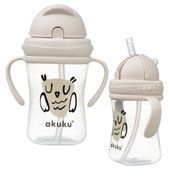 AKUKU Bidon z chowaną słomką SOWA