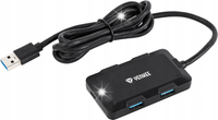 Hub 4-port-y USB-3.0 Aktywny DC rozdzielacz-USB 5Gb/s SZYBKI PŁASKI SLIM