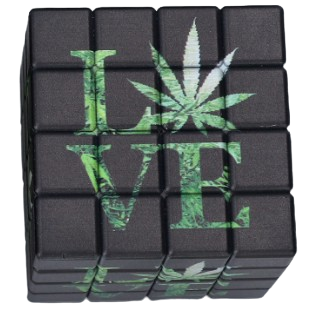 Młynek do Mielenia Tytoniu Suszu w Kształcie Kostki Rubika Love Marihuana na Arena.pl