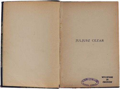 Używana książka William Shakespeare Juljusz Cezar 1924 na Arena.pl