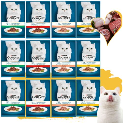 karma mokra dla kota gourmet perle fileciki w sosie kaczka i mix 12 x 85g na Arena.pl