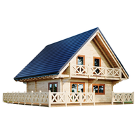 Domek całoroczny letniskowy drewniany 10,5 x 9,5 m piętrowy