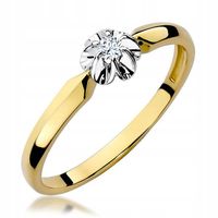 WYJĄTKOWY ZŁOTY PIERŚCIONEK 333 z CYRKONIĄ r.12