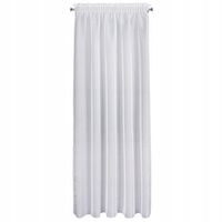 Firana gotowa na taśmie ALIA 140x270 biała gładka błyszcząca nić