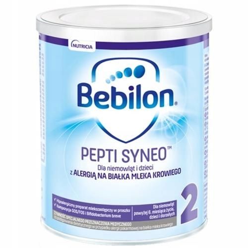 BEBILON PEPTI SYNEO 2 MLEKO 400g DLA DZIECI Z ALERGIĄ NA BIAŁKA MLEKA na Arena.pl