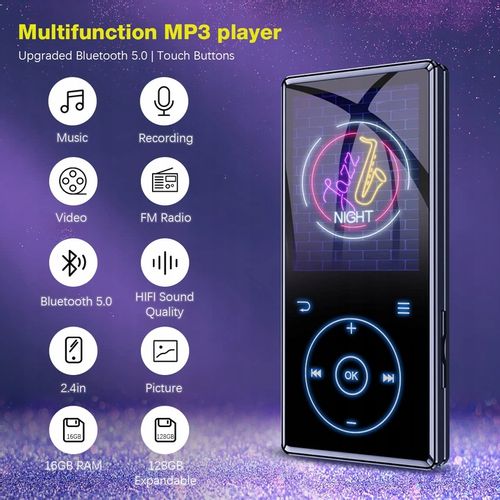 Bluetooth 5.0 MP3 Player 16GB MP4 Polski na Arena.pl