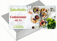 Wizytówki firmowe Foliowane 1000szt wiele wzorów ŚNIADANIA
