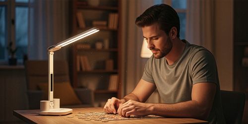 LAMPKA NA BIURKO LED PODWÓJNA BIURKOWA ZEGAR ORGANIZER TEMPERATURA na Arena.pl