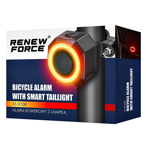 Bezprzewodowy Alarm Rowerowy Lampka Tylna Tył Rowerowa GŁOŚNY + PILOT 110dB na Arena.pl