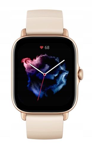 Smartwatch Amazfit GTS 3 42,4 mm AMOLED GPS beżowy na Arena.pl