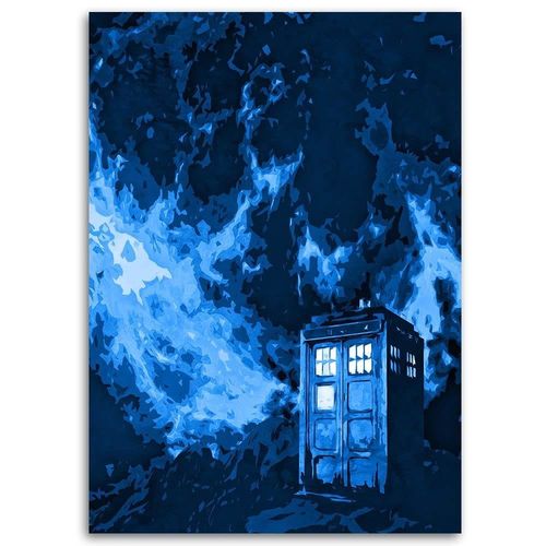 Deco Panel, Niebieski budynek 50x70 na Arena.pl