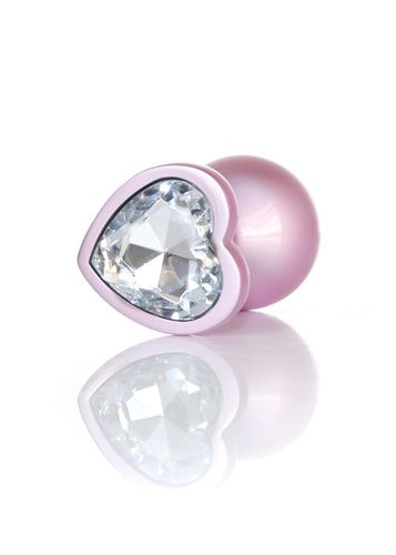 plug-jewellery pearl pink heart plug- clear m na Arena.pl