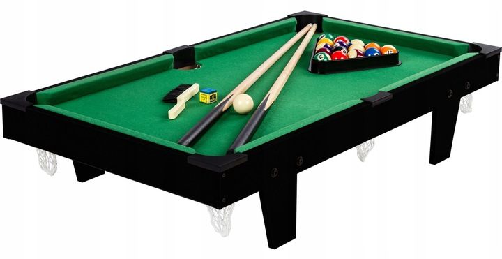 CZARNY MINI STÓŁ BILARDOWY POOL BILARD + AKCESORIA zdjęcie 1
