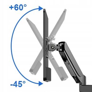 Podstawa obrotowa ze sprężyną gazową dla dwóch monitorów LCD 13-32 cale 9kg na Arena.pl