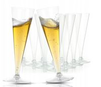 Kieliszki plastikowe wielorazowe do szampana wina 120 ml 10 sztuk Deluxe