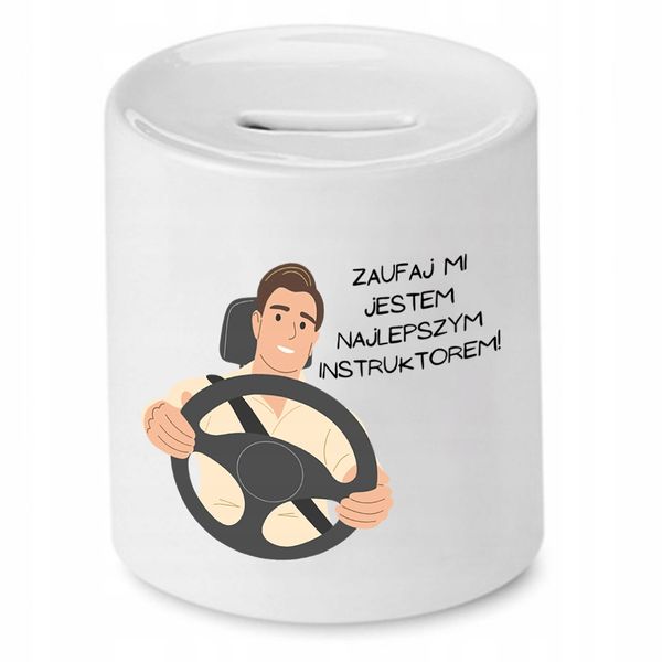 Dla Instruktora Skarbonka Jestem Instruktorem Z Nadrukiem Ze Zdjęciem zdjęcie 1