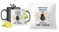 Dla Oskara Zestaw Kubek Magiczny + Poduszka Z Nadrukiem Ze Zdjęciem