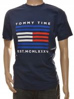 T-shirt męski bluzka koszulka męska L basic granat